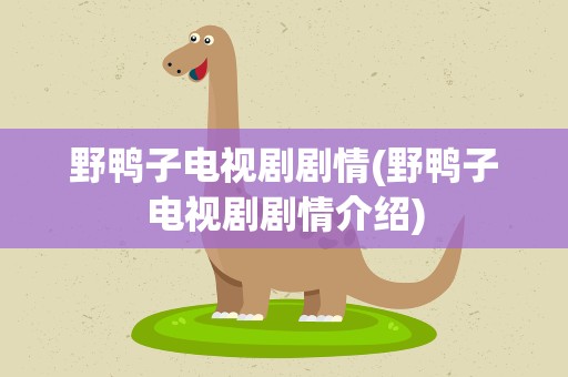 野鸭子电视剧剧情(野鸭子电视剧剧情介绍)