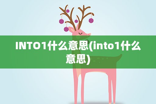 INTO1什么意思(into1什么意思)