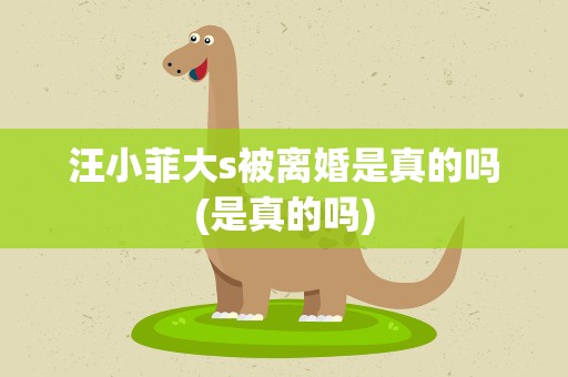 汪小菲大s被离婚是真的吗(是真的吗)