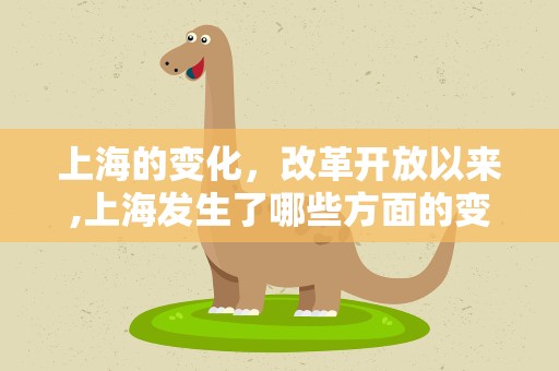 上海的变化，改革开放以来,上海发生了哪些方面的变化