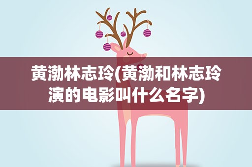 黄渤林志玲(黄渤和林志玲演的电影叫什么名字)
