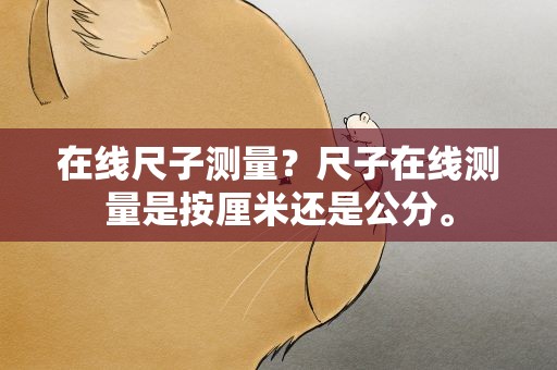 在线尺子测量？尺子在线测量是按厘米还是公分。
