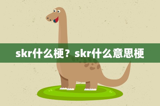 skr什么梗？skr什么意思梗