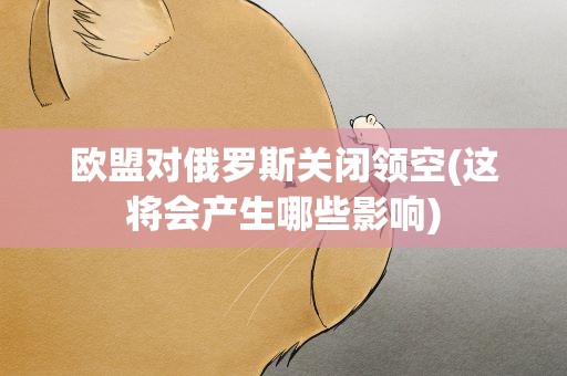 欧盟对俄罗斯关闭领空(这将会产生哪些影响)