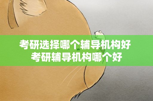 考研选择哪个辅导机构好 考研辅导机构哪个好
