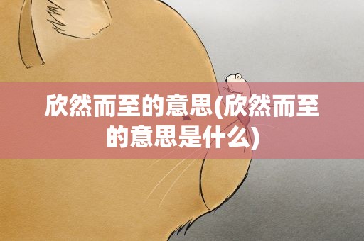 欣然而至的意思(欣然而至的意思是什么)