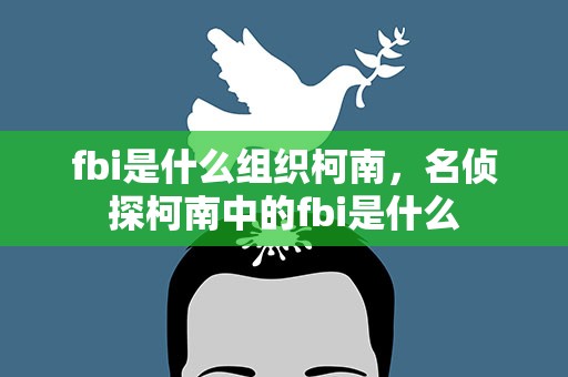 fbi是什么组织柯南，名侦探柯南中的fbi是什么