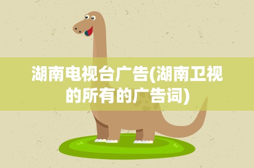 湖南电视台广告(湖南卫视的所有的广告词)