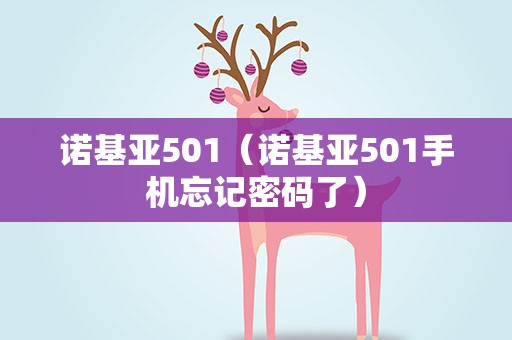 诺基亚501（诺基亚501手机忘记密码了）