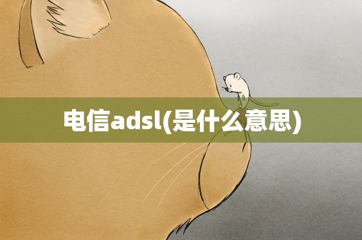 电信adsl(是什么意思)