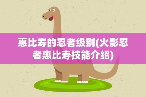惠比寿的忍者级别(火影忍者惠比寿技能介绍)
