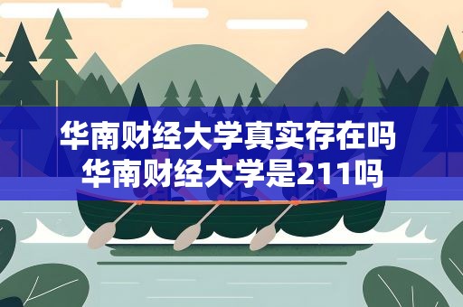 华南财经大学真实存在吗 华南财经大学是211吗