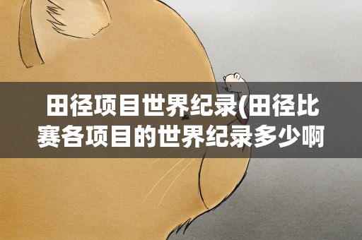 田径项目世界纪录(田径比赛各项目的世界纪录多少啊)