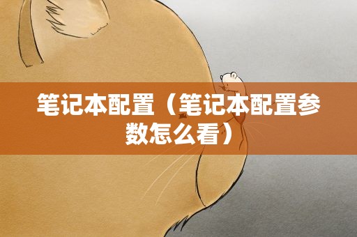 笔记本配置（笔记本配置参数怎么看）