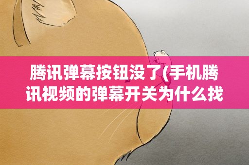 腾讯弹幕按钮没了(手机腾讯视频的弹幕开关为什么找不到了)