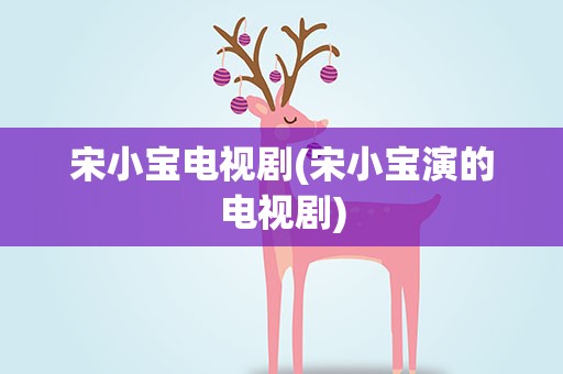 宋小宝电视剧(宋小宝演的电视剧)