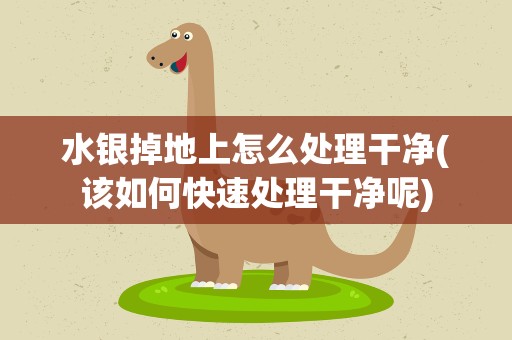 水银掉地上怎么处理干净(该如何快速处理干净呢)