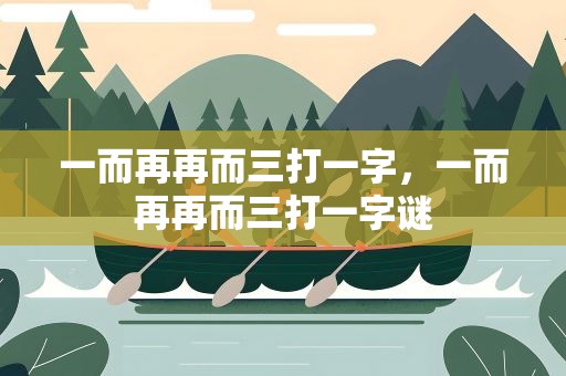 一而再再而三打一字，一而再再而三打一字谜