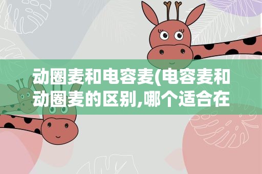 动圈麦和电容麦(电容麦和动圈麦的区别,哪个适合在家用)