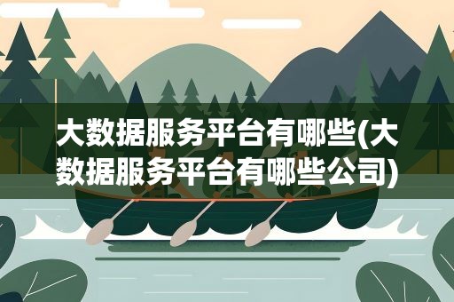 大数据服务平台有哪些(大数据服务平台有哪些公司)