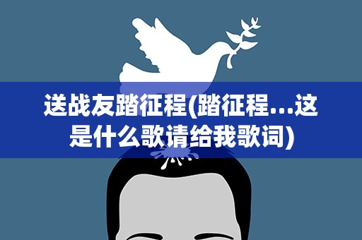 送战友踏征程(踏征程…这是什么歌请给我歌词)