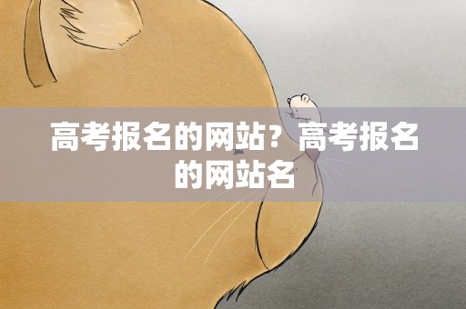 高考报名的网站？高考报名的网站名