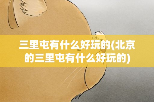 三里屯有什么好玩的(北京的三里屯有什么好玩的)