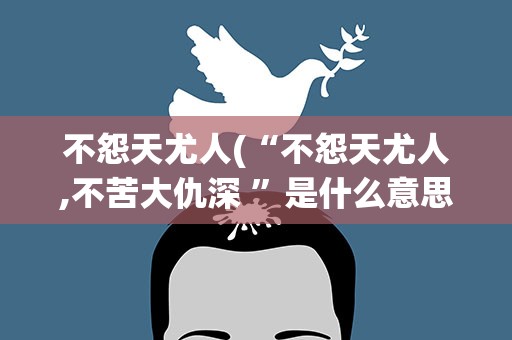 不怨天尤人(“不怨天尤人,不苦大仇深 ”是什么意思)
