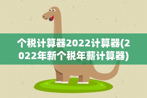 个税计算器2022计算器(2022年新个税年薪计算器)