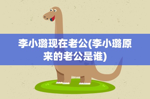 李小璐现在老公(李小璐原来的老公是谁)
