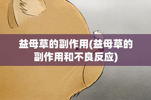 益母草的副作用(益母草的副作用和不良反应)