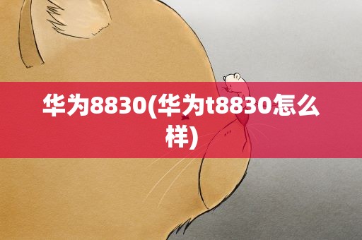 华为8830(华为t8830怎么样)