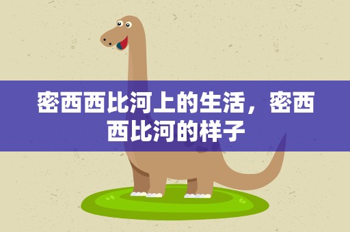 密西西比河上的生活，密西西比河的样子