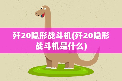 歼20隐形战斗机(歼20隐形战斗机是什么)