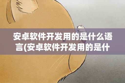 安卓软件开发用的是什么语言(安卓软件开发用的是什么语言啊)