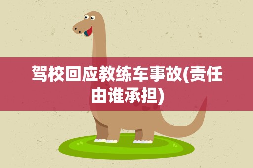 驾校回应教练车事故(责任由谁承担)