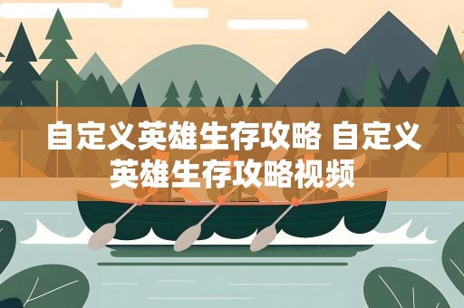 自定义英雄生存攻略 自定义英雄生存攻略视频