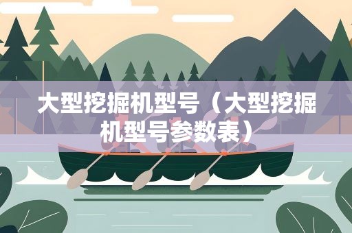 大型挖掘机型号（大型挖掘机型号参数表）