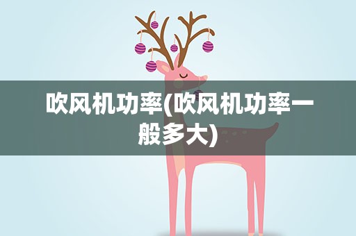 吹风机功率(吹风机功率一般多大)