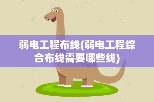 弱电工程布线(弱电工程综合布线需要哪些线)