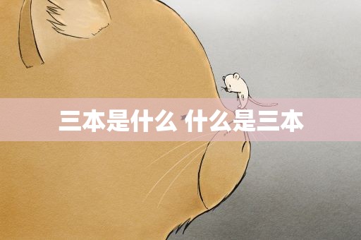 三本是什么 什么是三本