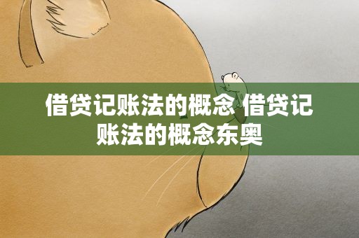 借贷记账法的概念 借贷记账法的概念东奥