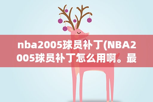 nba2005球员补丁(NBA2005球员补丁怎么用啊。最好图解)