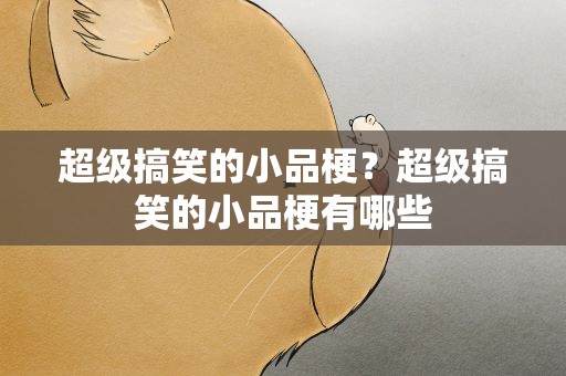 超级搞笑的小品梗？超级搞笑的小品梗有哪些