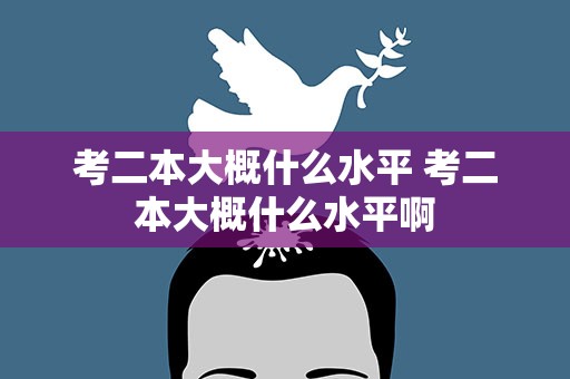 考二本大概什么水平 考二本大概什么水平啊