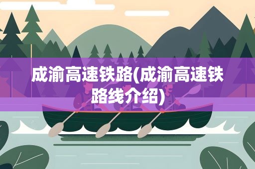 成渝高速铁路(成渝高速铁路线介绍)