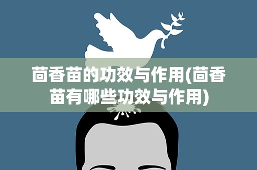 茴香苗的功效与作用(茴香苗有哪些功效与作用)