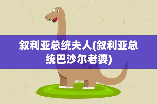 叙利亚总统夫人(叙利亚总统巴沙尔老婆)