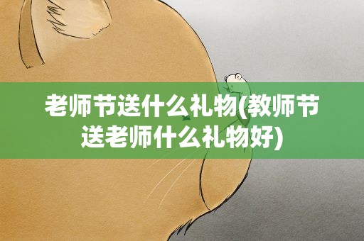 老师节送什么礼物(教师节送老师什么礼物好)