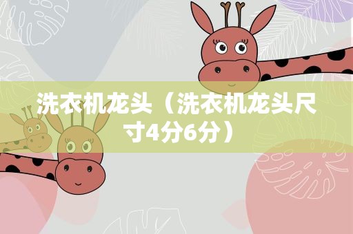 洗衣机龙头（洗衣机龙头尺寸4分6分）